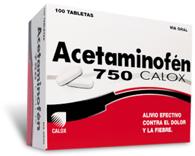 ACETAMINOFEN 750MG CALOX Tabletas